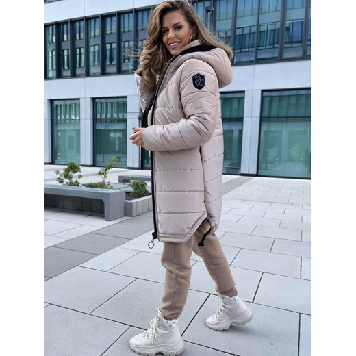 Kurtka damska z kapturem Satin Ecru Versada L/40 Versada