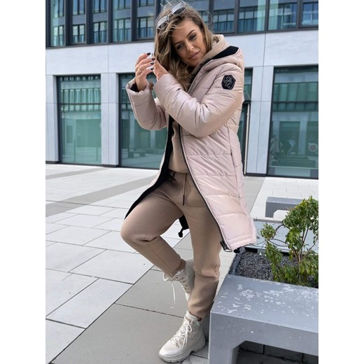 Kurtka damska z kapturem Satin Ecru Versada XL/42 Versada