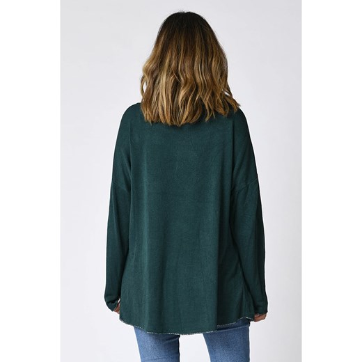 Sweter "Mumbai" w kolorze zielonym Plus Size Company 40/42 wyprzedaż Limango Polska