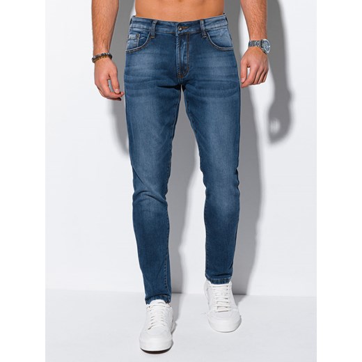 Spodnie męskie jeansowe 1142P - niebieskie Edoti.com 36 Edoti.com