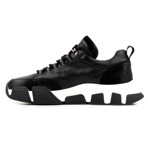 Sneakersy, buty sportowe męskie ze skóry naturalnej - JOHN DOUBARE Q258-W5-A59, John Doubare 45 ulubioneobuwie