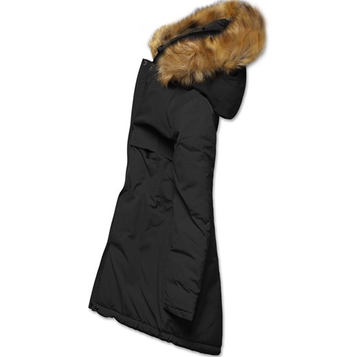 Karmelowa czarna zimowa dwustronna pikowana kurtka płaszczyk parka M136 Dramond XXL promocyjna cena dramond.pl