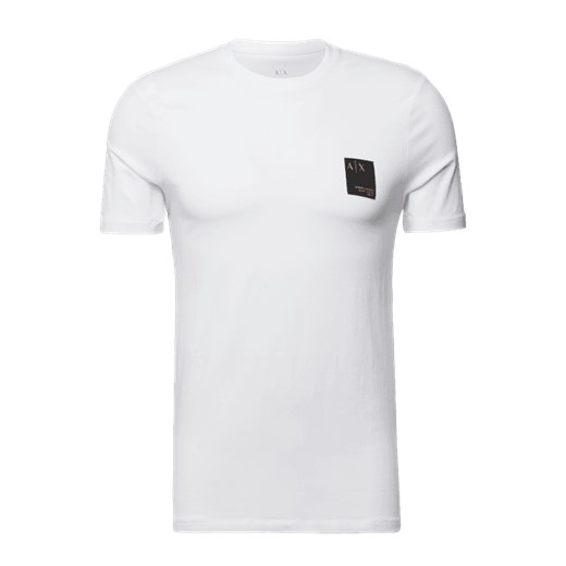 T-shirt z detalem z logo Armani Exchange M Peek&Cloppenburg 