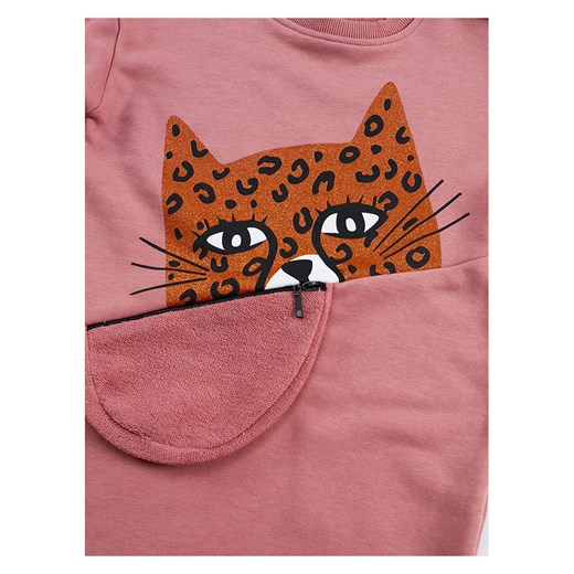 Sukienka dziewczęca Denokids różowa w nadruki 