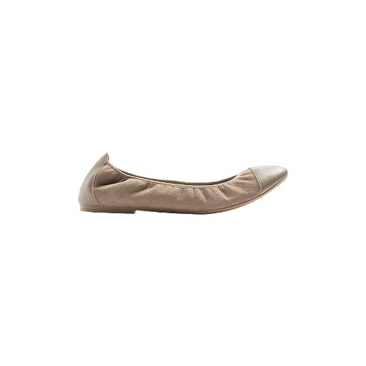 Brązowoszare skórzane baleriny 5th avenue 38,39,37,40,41,36 Deichmann