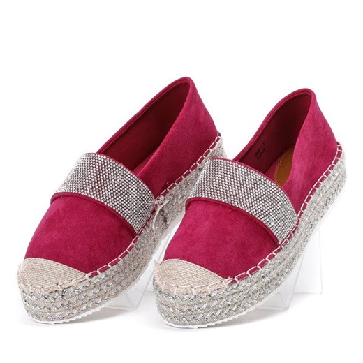 Fuksjowe espadryle z cyrkoniami Anasdiea - Obuwie Royalfashion.pl 39 royalfashion.pl