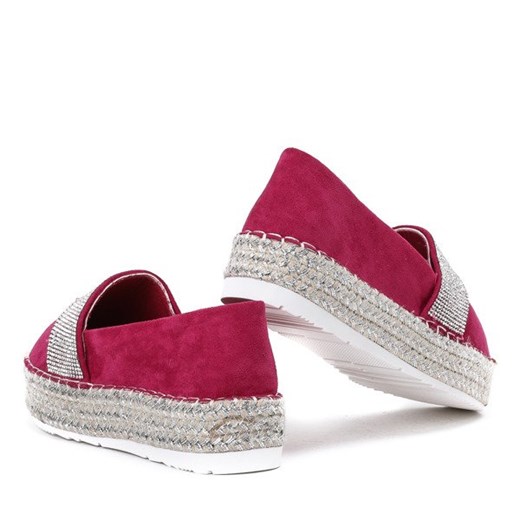 Fuksjowe espadryle z cyrkoniami Anasdiea - Obuwie Royalfashion.pl 38 royalfashion.pl