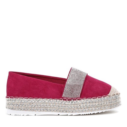 Fuksjowe espadryle z cyrkoniami Anasdiea - Obuwie Royalfashion.pl 40 royalfashion.pl