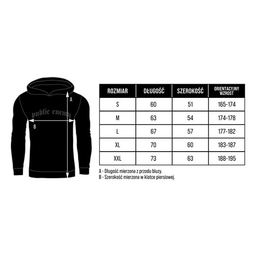 Bluza PDW szara z kapturem Public Enemy XL exploret.pl