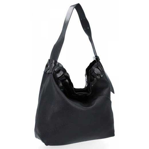 Shopper bag Potri na ramię ze skóry ekologicznej matowa elegancka duża bez dodatków 