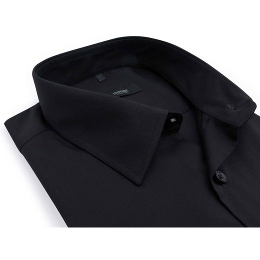 Czarna koszula męska MMER z długim rękawem 006 164-170 / 44 wyprzedaż Modini