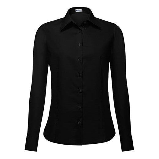 Bodara czarna  koszula damska z długim rękawem  taliowana ze sklepu ATELIER-ONLINE w kategorii Koszule damskie - zdjęcie 125293258