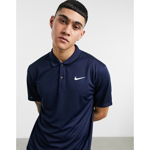 Nike – Golf Victory Dri-FIT – Niebieska koszulka polo z logo Swoosh-Granatowy XL Asos Poland