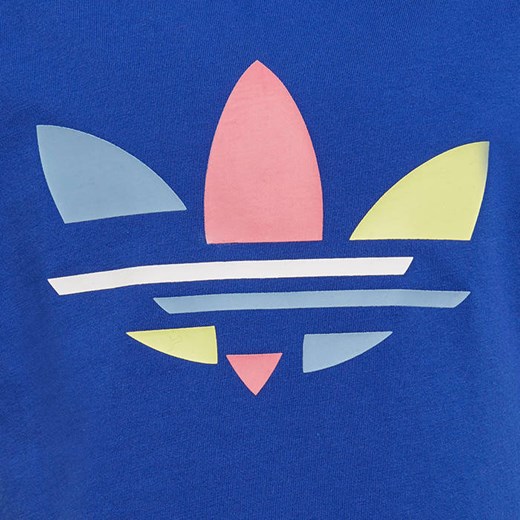 T-shirt chłopięce Adidas Originals niebieski na lato z nadrukami 