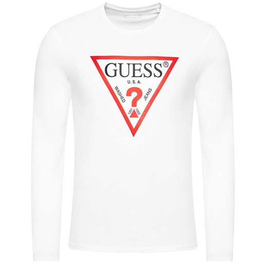 T-shirt męski Guess w stylu młodzieżowym z długim rękawem 
