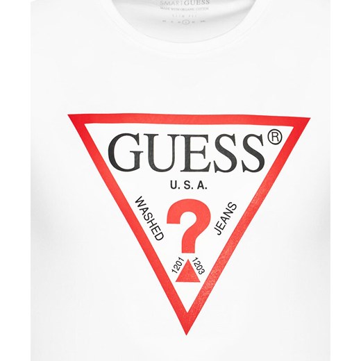 T-shirt męski Guess z długim rękawem z napisami w stylu młodzieżowym 