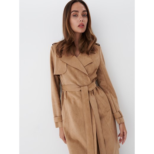 Mohito - Płaszcz z wiązaniem w talii - Brązowy Mohito 40 Mohito