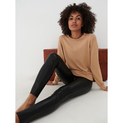 Mohito - Legginsy z imitacji skóry - Czarny Mohito XS Mohito