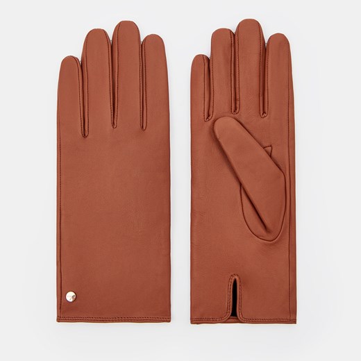 Mohito - Skórzane rękawiczki - Bordowy Mohito L Mohito