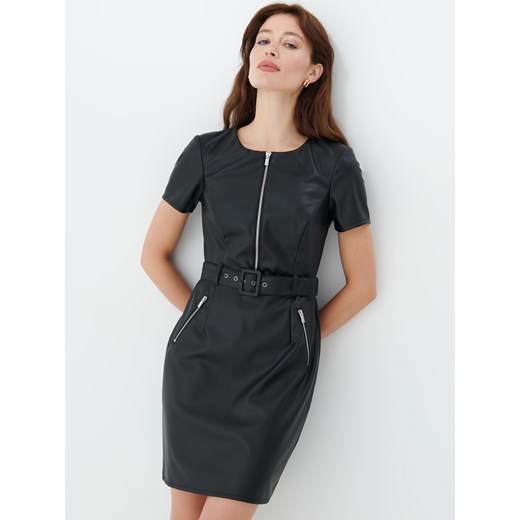 Mohito - Sukienka z imitacji skóry - Czarny Mohito 36 Mohito