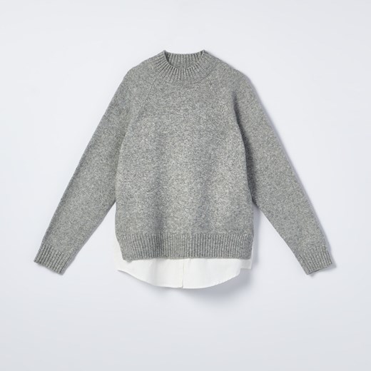 Mohito - Sweter z koszulą Eco Aware - Szary Mohito XS Mohito