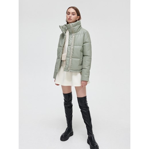 Cropp - Pikowana kurtka puffer - Zielony Cropp XL Cropp