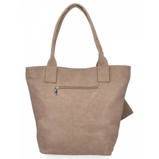 Shopper bag Hernan duża matowa na ramię ze skóry ekologicznej wakacyjna 