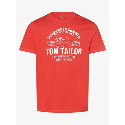 T-shirt męski Tom Tailor z napisami z krótkim rękawem 