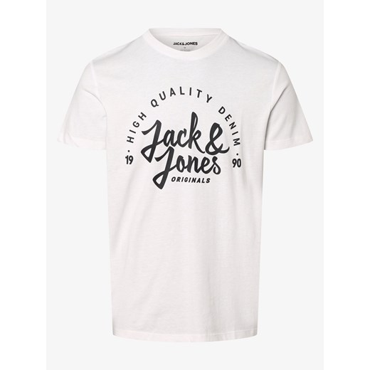 Jack & Jones - T-shirt męski – JJKimbel, biały Jack & Jones S vangraaf