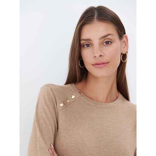 Mohito - Gładki sweter Eco Aware - Beżowy Mohito XXS Mohito