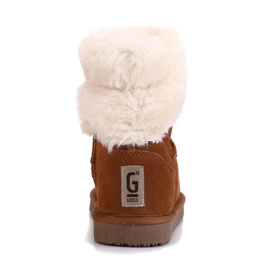 Skórzane botki zimowe "Florine" w kolorze jasnobrązowym Gooce 31 wyprzedaż Limango Polska