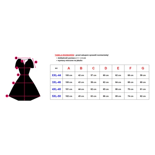 Czerwona sukienka damska we wzory PLUS SIZE - Odzież Royalfashion.pl 4XL-48 royalfashion.pl