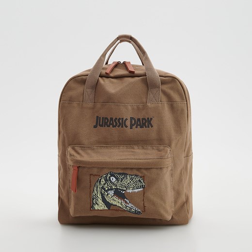 Reserved - Płócienny plecak Jurassic Park - Beżowy Reserved ONE SIZE okazyjna cena Reserved