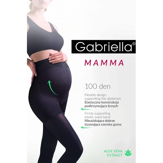 Rajstopy ciążowe Mama 100 den Gabriella Plus Size karko.pl
