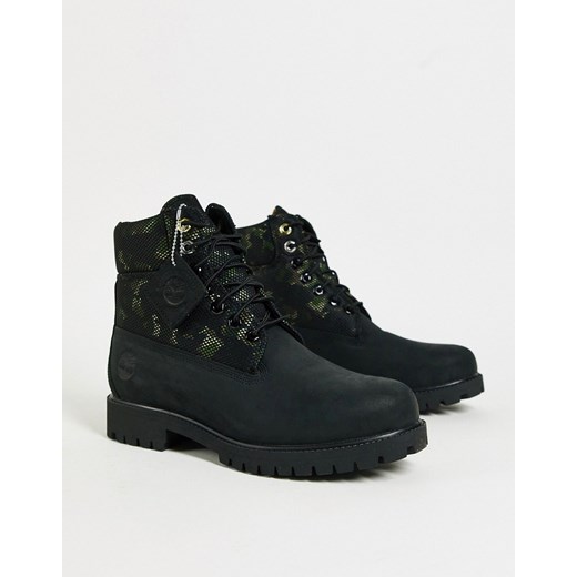 Timberland – Heritage WP – Czarne botki ze wstawką moro-Black Timberland 45 Asos Poland