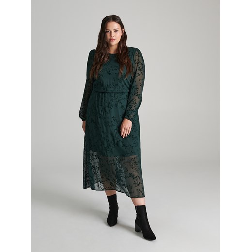 Sinsay - Sukienka maxi w kwiaty - Khaki Sinsay XXS Sinsay
