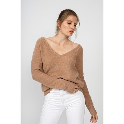 Kaszmirowy sweter "Cassie" w kolorze karmelowym Just Cashmere S Limango Polska okazyjna cena