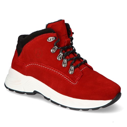 Trzewiki Arturo 1493/5/W-10/W-03 Czerwone zamsz ze sklepu Arturo-obuwie w kategorii Workery damskie - zdjęcie 125771968