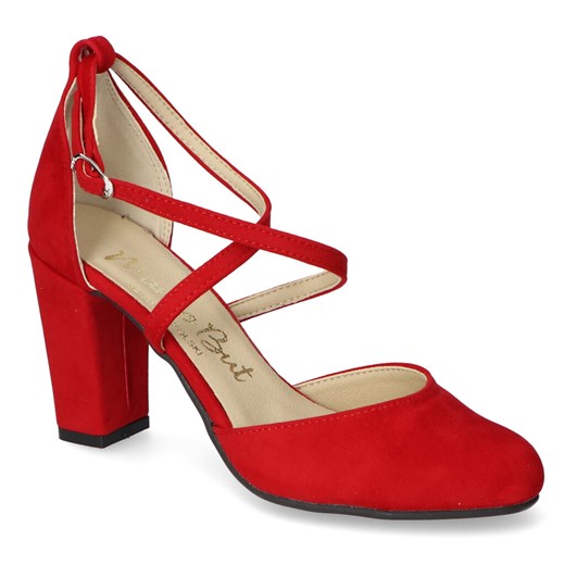 Sandały Marko-But 1002 Czerwone zamsz ze sklepu Arturo-obuwie w kategorii Czółenka - zdjęcie 125773305