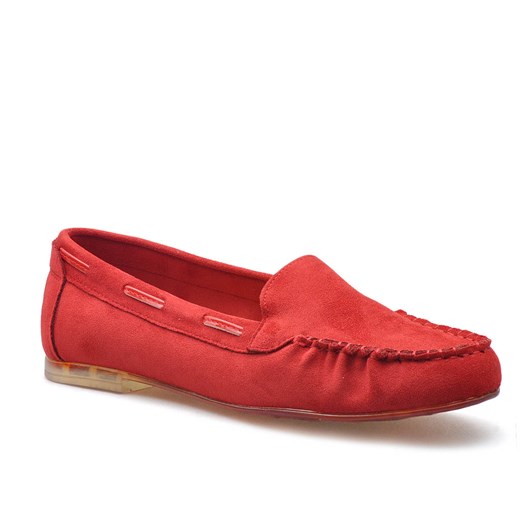 Mokasyny Sergio Leone MK722 Czerwone ze sklepu Arturo-obuwie w kategorii Mokasyny damskie - zdjęcie 125773705