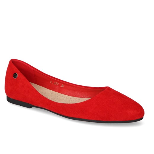 Baleriny Sergio Leone BL622 Czerwone ze sklepu Arturo-obuwie w kategorii Balerinki - zdjęcie 125774077