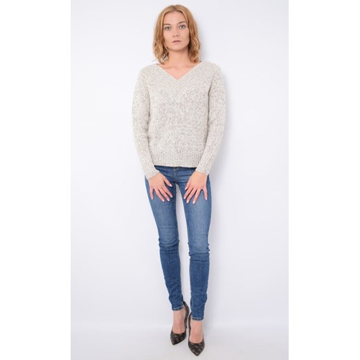 Sweter damski Pennyblack biały z dekoltem w serek