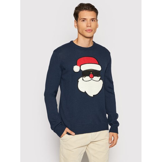 Sweter Xmas 22017943 Granatowy Regular Fit Only & Sons M MODIVO