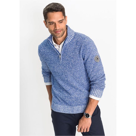 Sweter ze stójką z bawełny | bonprix 48/50 (M) bonprix