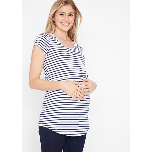 Shirt ciążowy i do karmienia, w paski | bonprix 52/54 bonprix