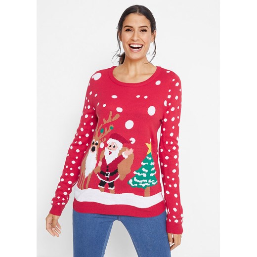 Sweter z bożonarodzeniowym motywem | bonprix 48/50 bonprix