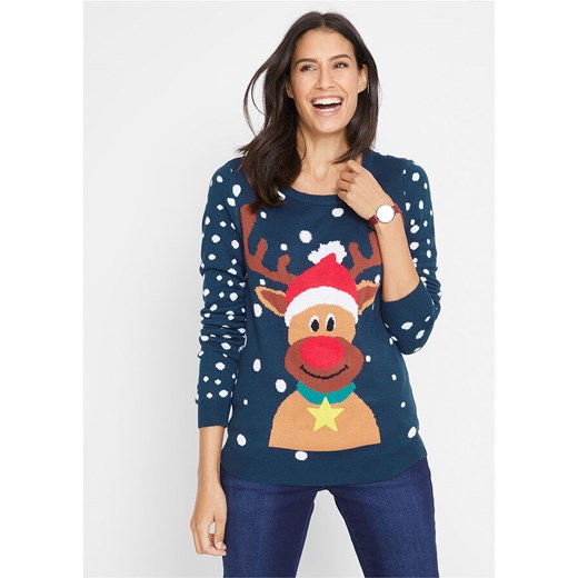 Sweter z bożonarodzeniowym motywem | bonprix 48/50 bonprix