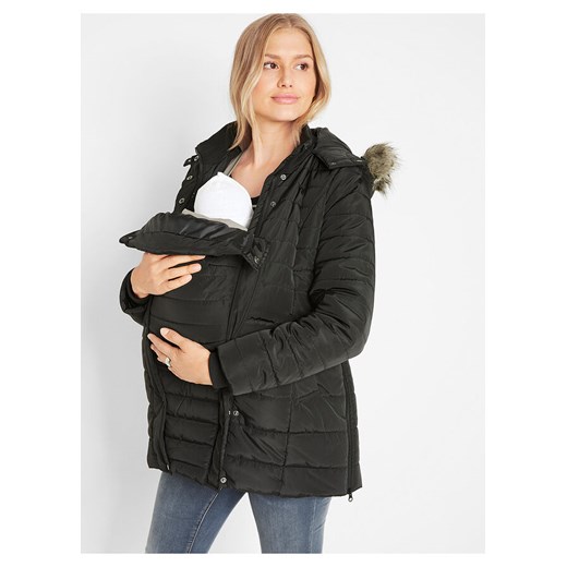 Płaszcz ciążowy pikowany z wstawką na nosidełko niemowlęce | bonprix 40 bonprix
