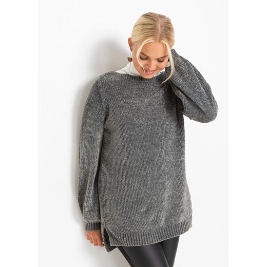 Długi sweter z szenili | bonprix 40/42 bonprix