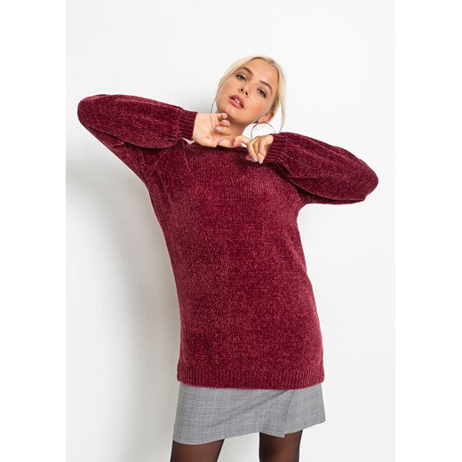 Długi sweter z szenili | bonprix 32/34 bonprix